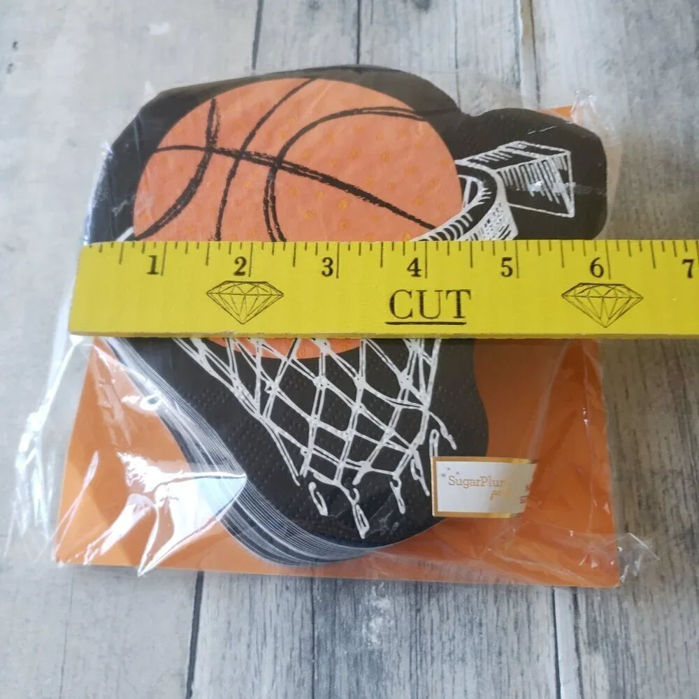 NWT - Sugar Plum Party Paper Basketball Plates (32) and Napkins (40)